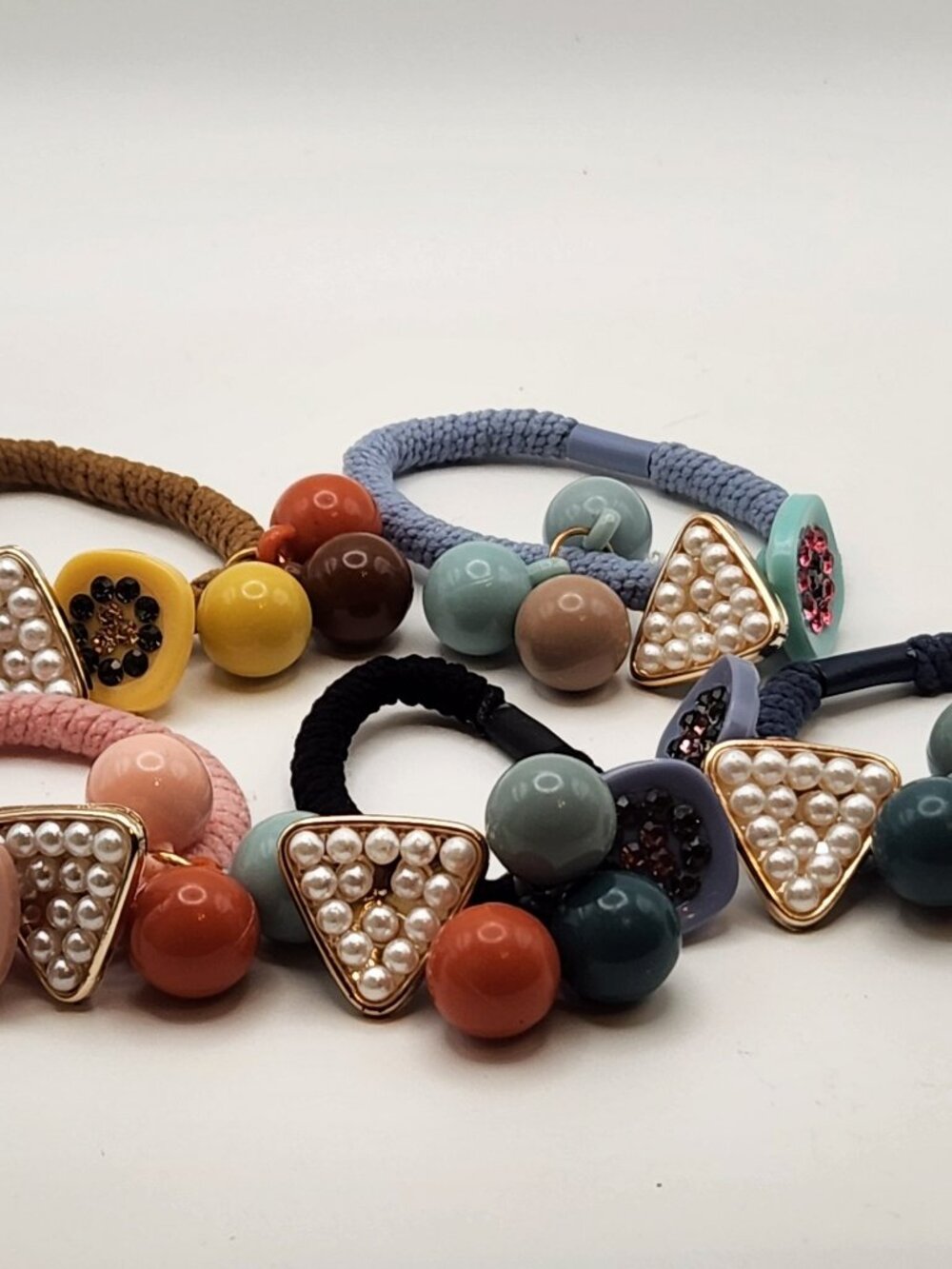 3 for $18 Set of five fun hair ties mixed color teens to adult NIP